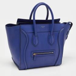 Pre Owned حقيبة يد توتس سيلين ميني لاغيديغ جلد أزرق كحلي