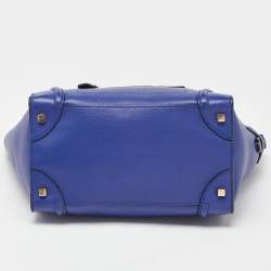 Pre Owned حقيبة يد توتس سيلين ميني لاغيديغ جلد أزرق كحلي