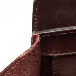 Pre Owned Céline Red/Burgundy Python and Leather Mini Luggage Tote