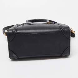 Celine Black Leather Nano Luggage Tote