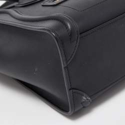 Celine Black Leather Nano Luggage Tote
