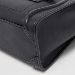 Celine Black Leather Nano Luggage Tote