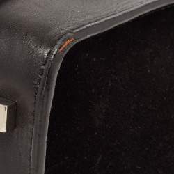 مملوكة مسبقًا Celine Black/Beige Karung,Suede and Leather Mini Luggage Tote