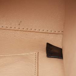 Pre Owned حقيبة يد توتس سيلين نانو لاغيدج جلد وجلد ثعبان ثلاثي اللون