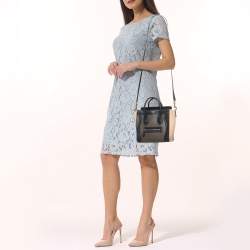 Pre Owned حقيبة يد توتس سيلين نانو لاغيدج جلد وجلد ثعبان ثلاثي اللون