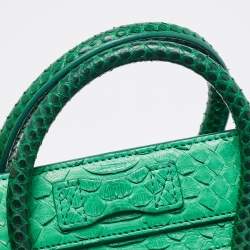 مملوكة مسبقًا Celine Green Python Nano Luggage Tote