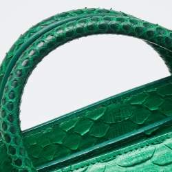 مملوكة مسبقًا Celine Green Python Nano Luggage Tote