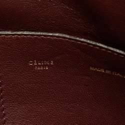 مملوكة مسبقًا Celine Grey/Burgundy Python and Suede Medium Trapeze Bag