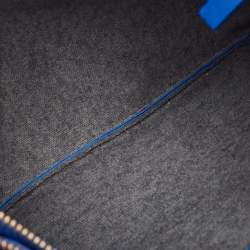 Pre Owned Celine Blue Leather Large Trio Zip Crossbody Bag