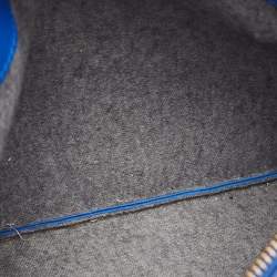 Pre Owned Celine Blue Leather Large Trio Zip Crossbody Bag