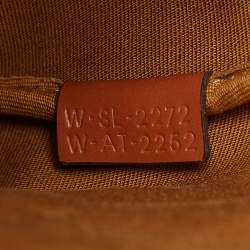 Celine Tan/Dark Brown Triomphe Canvas And Leather Small Bucket Bag