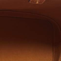 Celine Tan/Dark Brown Triomphe Canvas And Leather Small Bucket Bag