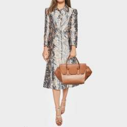 Pre Owned Celine Brown Leather Mini Tie Tote