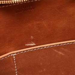 Pre Owned Celine Brown Leather Mini Tie Tote