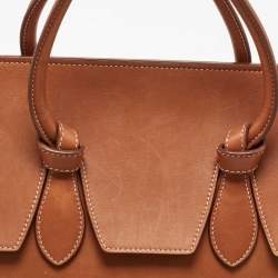 Pre Owned Celine Brown Leather Mini Tie Tote