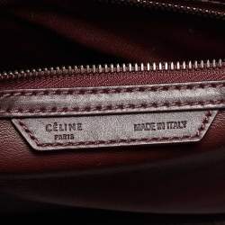 مملوكة مسبقًا Celine Dark Burgundy Leather Mini Luggage Tote