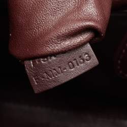 مملوكة مسبقًا Celine Dark Burgundy Leather Mini Luggage Tote