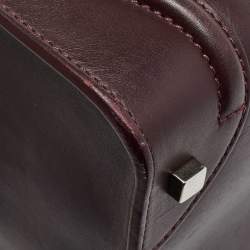 مملوكة مسبقًا Celine Dark Burgundy Leather Mini Luggage Tote