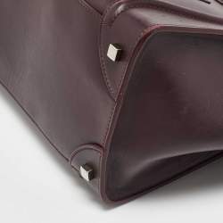 مملوكة مسبقًا Celine Dark Burgundy Leather Mini Luggage Tote