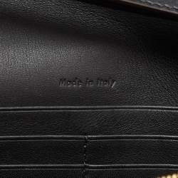 Celine Navy Blue/Black Croc Embossed and Leather Pocket Envelope Chain Clutch