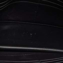 Celine Navy Blue/Black Croc Embossed and Leather Pocket Envelope Chain Clutch