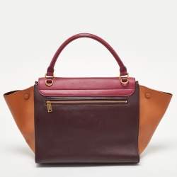 Pre Owned حقيبة سيلين ترابيز سويدي وجلد نقشة التمساح رصاصي متوسطة بيد علوية