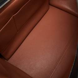 Pre Owned Celine Tricolor Leather and Suede Large Trapeze Top Handle Bag