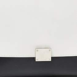 Pre Owned Celine Tricolor Leather and Suede Large Trapeze Top Handle Bag