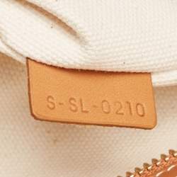 Pre Owned Celine Brown/Off White Canvas and Leather Vertical Cabas Tote