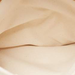 Pre Owned Celine Brown/Off White Canvas and Leather Vertical Cabas Tote