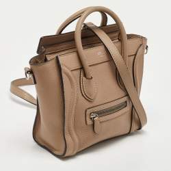 مملوكة مسبقًا Céline Beige Leather Nano Luggage Tote