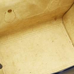 Pre Owned Celine Navy Blue Leather Mini Tie Tote