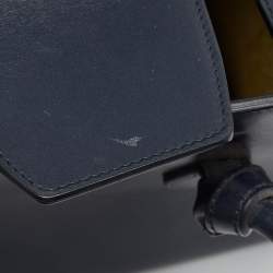 Pre Owned Celine Navy Blue Leather Mini Tie Tote