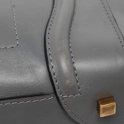 Pre Owned Celine Grey Leather Mini Luggage Tote