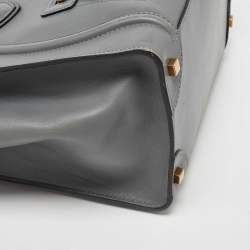 Pre Owned Celine Grey Leather Mini Luggage Tote