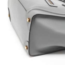 Pre Owned Celine Grey Leather Mini Luggage Tote