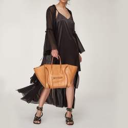 Pre Owned Celine Tan Python Medium Phantom Luggage Tote 