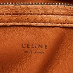 Pre Owned Celine Tan Python Medium Phantom Luggage Tote 