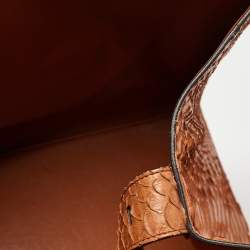 Pre Owned Celine Tan Python Medium Phantom Luggage Tote 