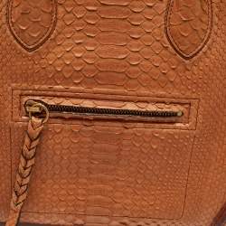 Pre Owned Celine Tan Python Medium Phantom Luggage Tote 