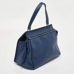 Pre Owned Celine Blue Leather Medium Edge Top Handle Bag