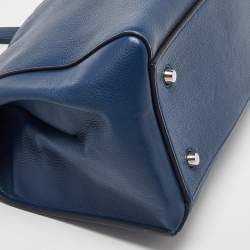 Pre Owned Celine Blue Leather Medium Edge Top Handle Bag