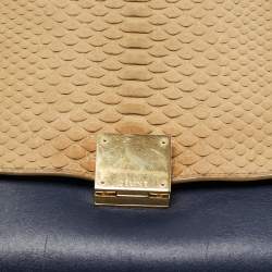 Celine Tri Color Python and Leather Medium Trapeze Top Handle Bag