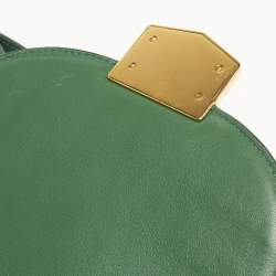 Pre Owned Celine Green Leather Small Trotteur Crossbody Bag