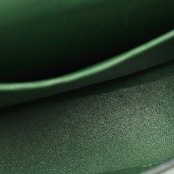 Pre Owned Celine Green Leather Small Trotteur Crossbody Bag