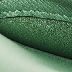 Pre Owned Celine Green Leather Small Trotteur Crossbody Bag