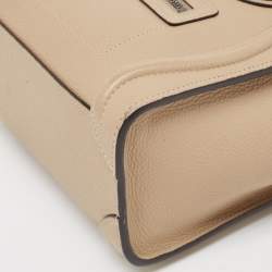 Pre Owned Céline Taupe Leather Nano Luggage Tote