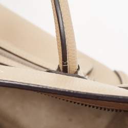 Pre Owned Céline Taupe Leather Nano Luggage Tote