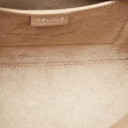 Pre Owned Céline Taupe Leather Nano Luggage Tote