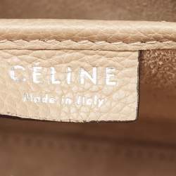 Pre Owned Céline Taupe Leather Nano Luggage Tote